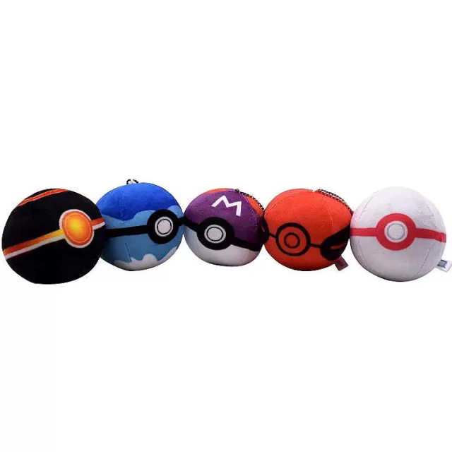 Pokeball & Pokebälle-Pkm.store 15 Stk. Pokemon Ball Plusch Keychain Masterball Kollektion