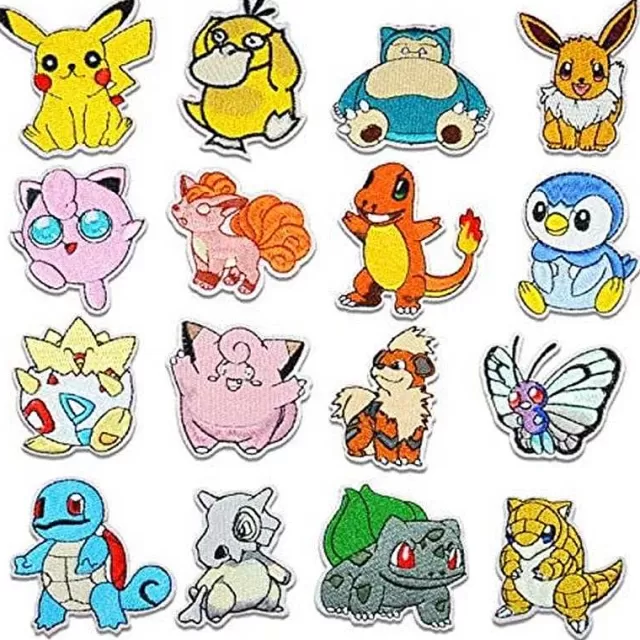 Sonstiges Merchandise-Pkm.store 16 Stk. Pokemon Stoff-Patches Zum Aufnahen