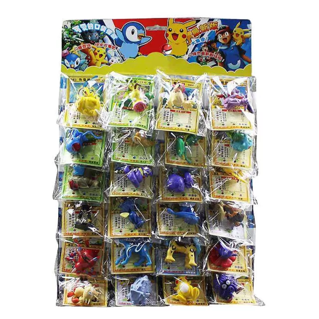 Pokemon Figuren-Pkm.store 24 Stk. Pokemon Figuren (Ca. 2-6Cm) Mit Karten