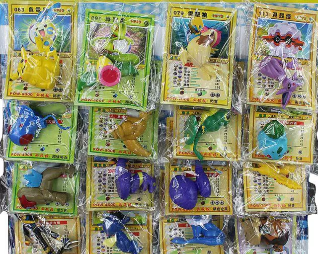 Pokemon Figuren-Pkm.store 24 Stk. Pokemon Figuren (Ca. 2-6Cm) Mit Karten