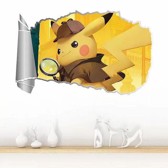 Detektiv Pikachu-Pkm.store 3D Detektiv Pikachu Wand Sticker (60Cm*40Cm)