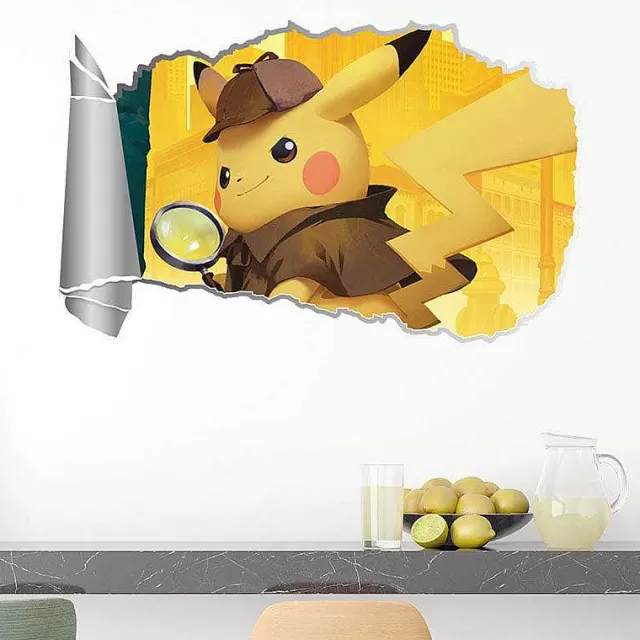 Detektiv Pikachu-Pkm.store 3D Detektiv Pikachu Wand Sticker (60Cm*40Cm)