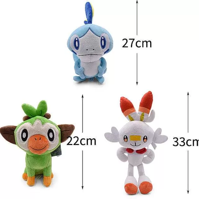 Pokemon Kuscheltiere-Pkm.store 3-Teilige Pokemon Pluschfiguren Regionen-Sammlung