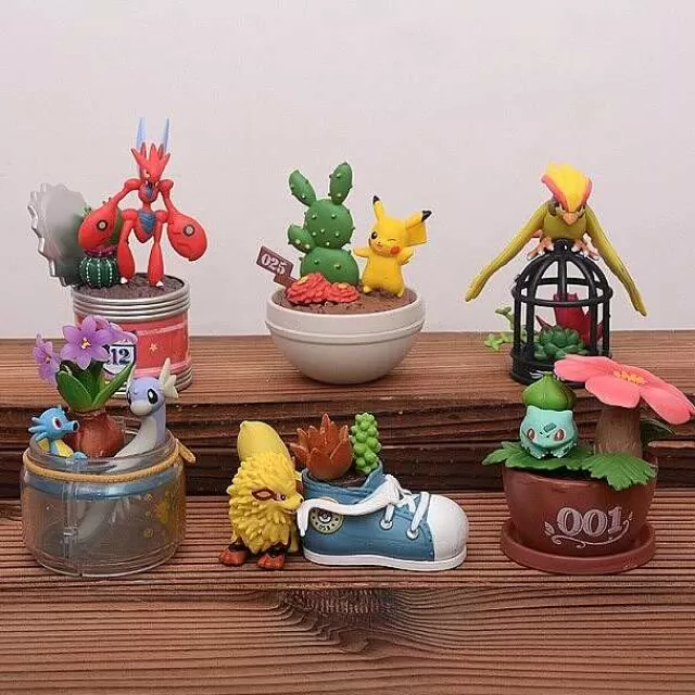 Pokemon Figuren-Pkm.store 6Er Set Botanische Pokemon Figuren