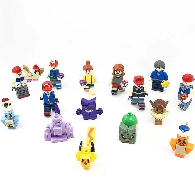 Pokemon Bausteine-Pkm.store 8Er Set Pokemon Go Trainer & Pokemon Baustein Figuren