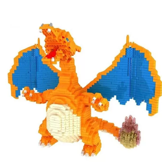 Pokemon Figuren-Pkm.store Charizard Glurak Pokemon Baustein Set (2080 Teile)