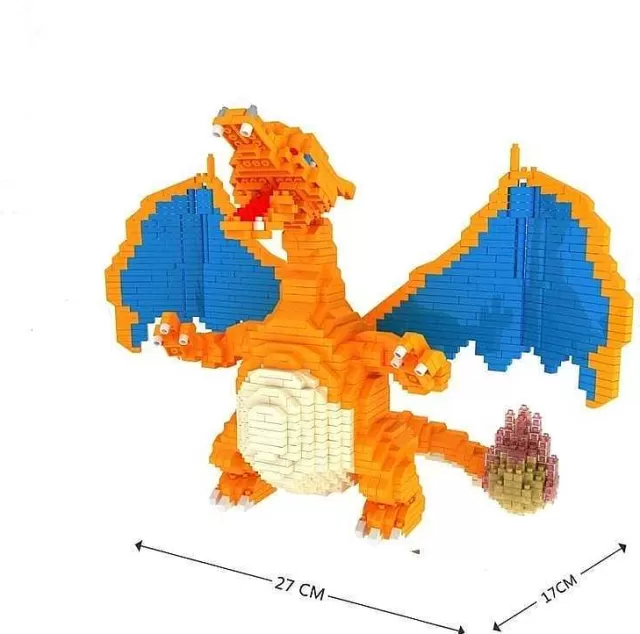 Pokemon Figuren-Pkm.store Charizard Glurak Pokemon Baustein Set (2080 Teile)