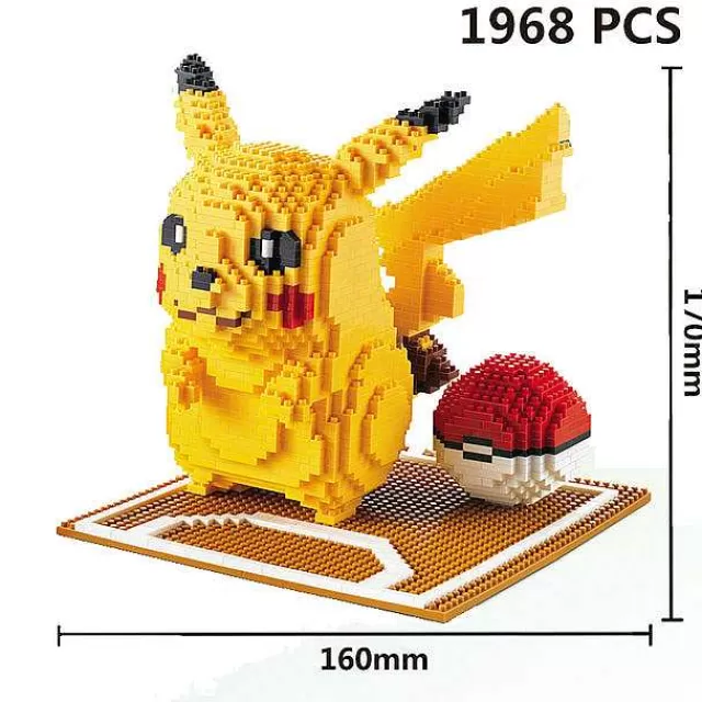 Detektiv Pikachu-Pkm.store Detektiv Pikachu Baustein-Modell (15Cm X 15Cm X 15Cm)