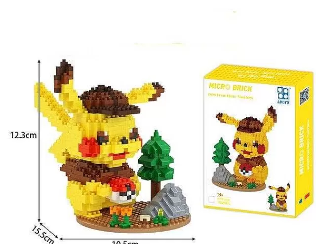 Detektiv Pikachu-Pkm.store Detektiv Pikachu Klemm Baustein Set (675 Bausteine)