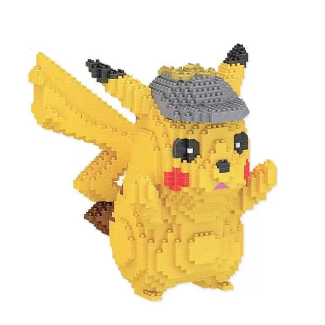 Pokemon Bausteine-Pkm.store Detektiv Pikachu Mit Mutze 3D Bausatz, 1400 Steine