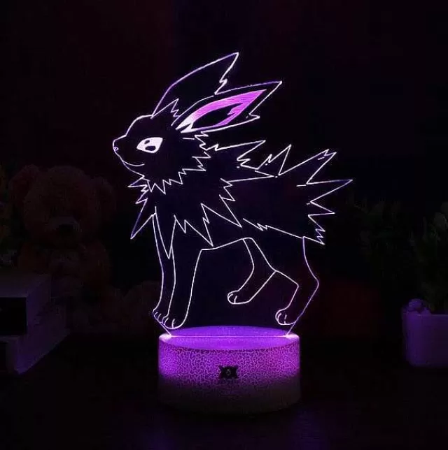 Pokemon Lampen & Nachtlichter-Pkm.store Eevee / Evoli 3D Led Lampe (9 Motive) Nachtlicht, Tischlampe