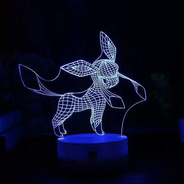 Sonstiges Merchandise-Pkm.store Eevee / Evoli 3D Led Lampe (9 Motive) Nachtlicht, Tischlampe