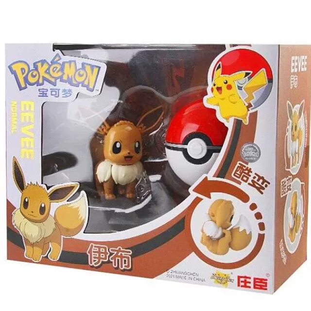 Pokemon Spielzeug-Pkm.store Eevee / Evoli Pokemon Poke Ball Set Mit Figur Spielzeug