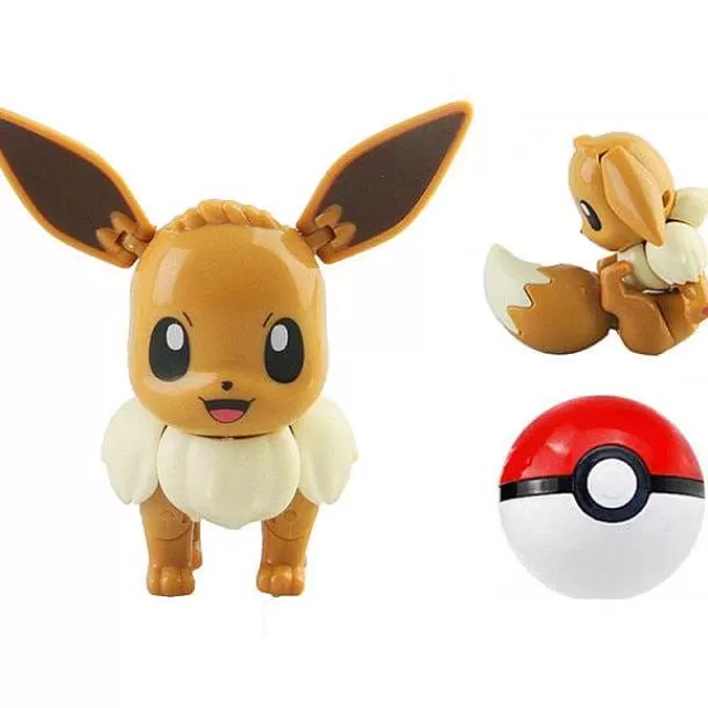 Pokemon Spielzeug-Pkm.store Eevee / Evoli Pokemon Poke Ball Set Mit Figur Spielzeug