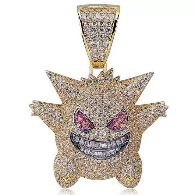 Pokemon Schmuck-Pkm.store Gengar Pokemon Hip Hop Halskette