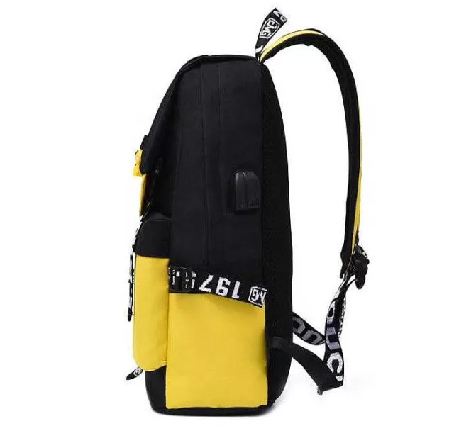 Rucksäcke & Taschen-Pkm.store Groser Pokemon Schulrucksack Mit Usb Ladebuchse Im Pikachu Look Weis 3 | Gelb 1 | Grun 2