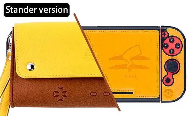 Sonstiges Merchandise-Pkm.store Leder Schutztasche Pokemon Pikachu Design Fur Switch Konsolen