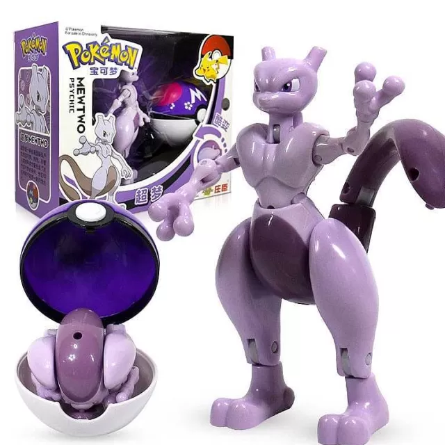 Pokemon Spielzeug-Pkm.store Mewtwo / Mewtu Spielzeug Figur Mit Pokeball