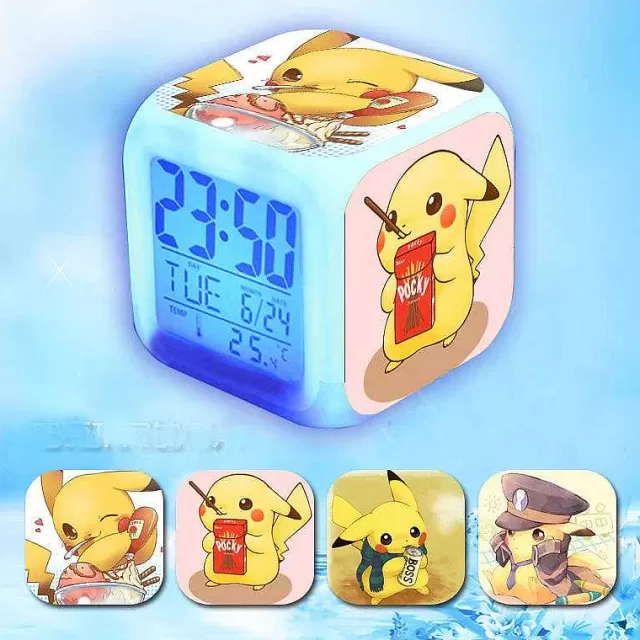 Sonstiges Merchandise-Pkm.store Niedlicher Led Wecker Mit Pikachu Motiven