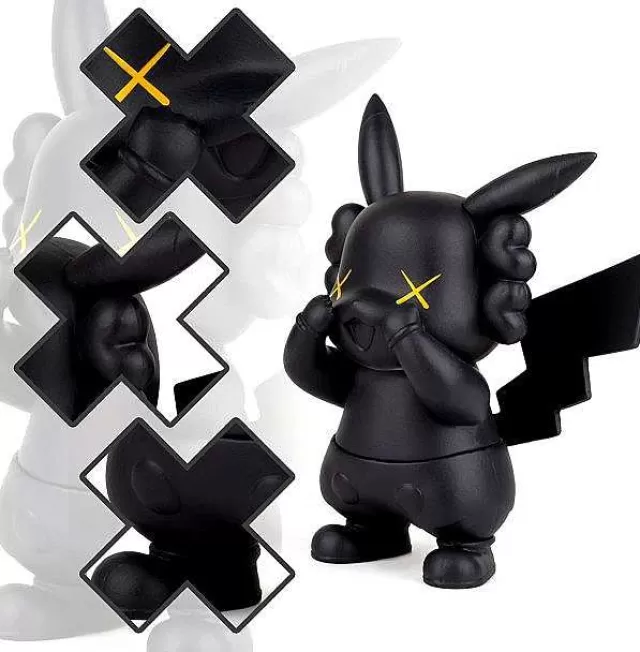 Pokemon Figuren-Pkm.store Pikachu Anime Figuren In Verschiedenen Farben (10Cm Oder 18Cm) Schwarz | Grau | Gelb