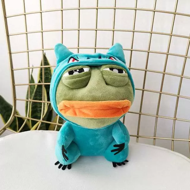 Pokemon Kuscheltiere-Pkm.store Pikachu, Glumanda, Bisasam U. A. Als Sad Frog Meme Cosplay Plusch Pokemon (Ca. 25Cm)