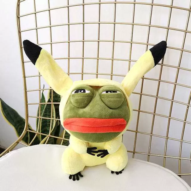 Pokemon Kuscheltiere-Pkm.store Pikachu, Glumanda, Bisasam U. A. Als Sad Frog Meme Cosplay Plusch Pokemon (Ca. 25Cm)