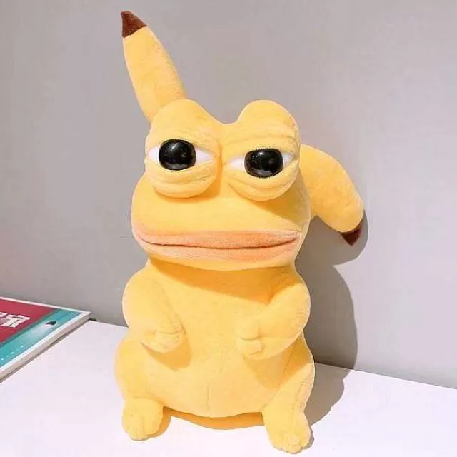 Pokemon Kuscheltiere-Pkm.store Pikachu, Glumanda, Bisasam U. A. Als Sad Frog Meme Cosplay Plusch Pokemon (Ca. 25Cm)