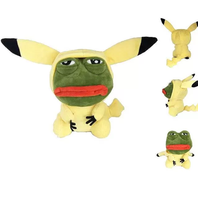 Pokemon Kuscheltiere-Pkm.store Pikachu, Glumanda, Bisasam U. A. Als Sad Frog Meme Cosplay Plusch Pokemon (Ca. 25Cm)