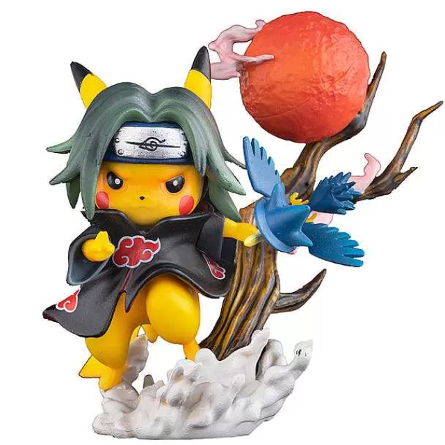 Pokemon Figuren-Pkm.store Pikachu Naruto Sasuke Haruno Sakura Itachi Figuren (Ca. 13Cm)