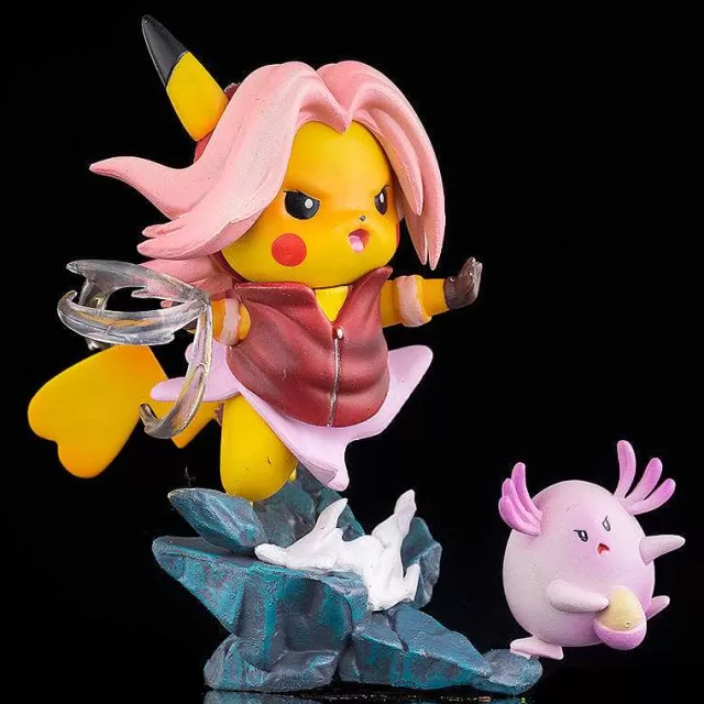 Pokemon Figuren-Pkm.store Pikachu Naruto Sasuke Haruno Sakura Itachi Figuren (Ca. 13Cm)