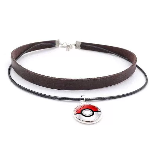 Pokemon Schmuck-Pkm.store Pokeball Halskette (2 Farben) Braun | Schwarz