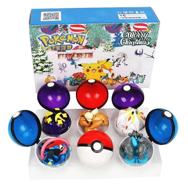 Pokeball & Pokebälle-Pkm.store Pokemon 6-Teiliges Pokeball Weihnachts Set