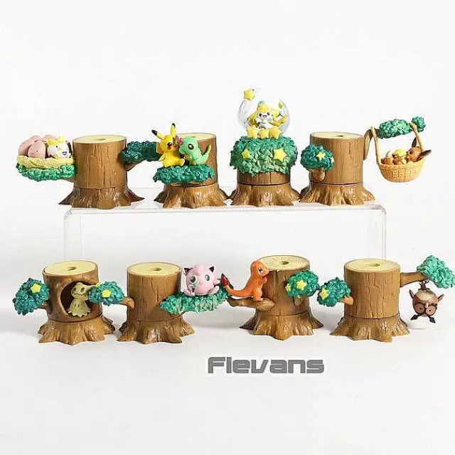 Pokemon Figuren-Pkm.store Pokemon 8 Figuren Baumhaus Figuren Set