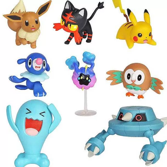 Pokemon Spielzeug-Pkm.store Pokemon Battle Set Mit Pikachu, Robball, Bauz, Cosmog, Metang, Evoli, Flamiau Und Woingenau Figuren