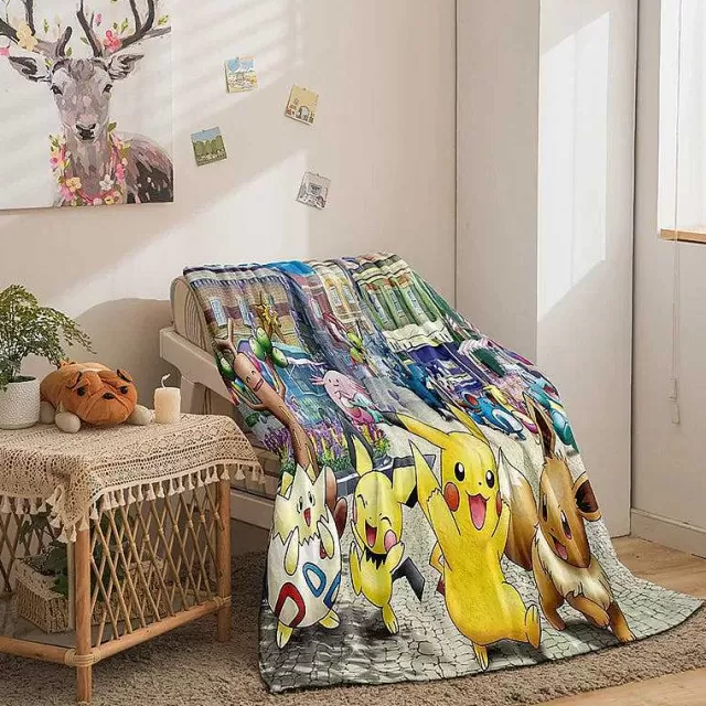 Sonstiges Merchandise-Pkm.store Pokemon Decke In Vielen Motiven (Pikachu, Evoli Etc.)