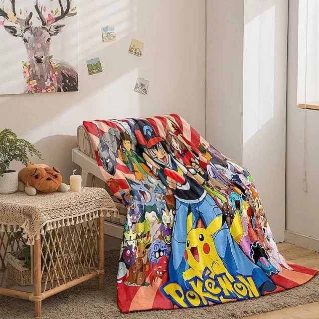 Herbst & Winter-Pkm.store Pokemon Decke In Vielen Motiven (Pikachu, Evoli Etc.)