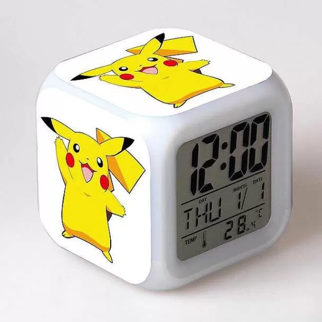 Sonstiges Merchandise-Pkm.store Pokemon Digital Wecker / Uhr - 7 Farben (19 Verschiedene Motive)