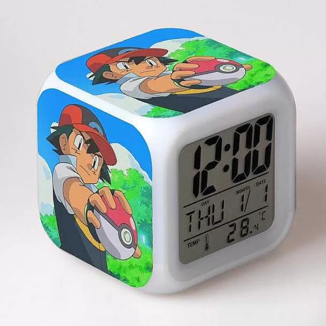Sonstiges Merchandise-Pkm.store Pokemon Digital Wecker / Uhr - 7 Farben (19 Verschiedene Motive)
