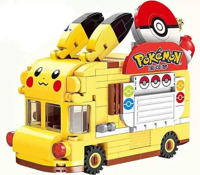 Pokemon Bausteine-Pkm.store Pokemon Eiswagen Und Food Truck Klemm Baustein Spielzeug