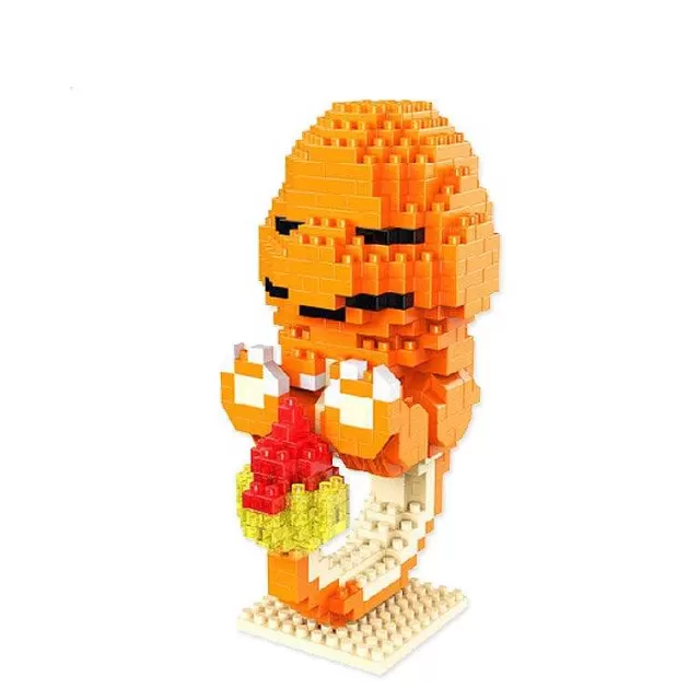 Pokemon Bausteine-Pkm.store Pokemon Glumanda Charmander Nanoblock Baustein Figur, 609 Teile