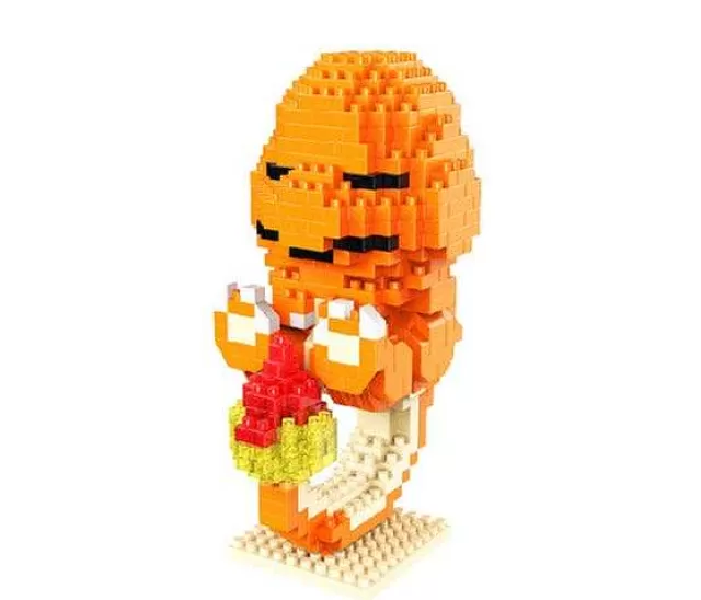 Pokemon Bausteine-Pkm.store Pokemon Glumanda Charmander Nanoblock Baustein Figur, 609 Teile