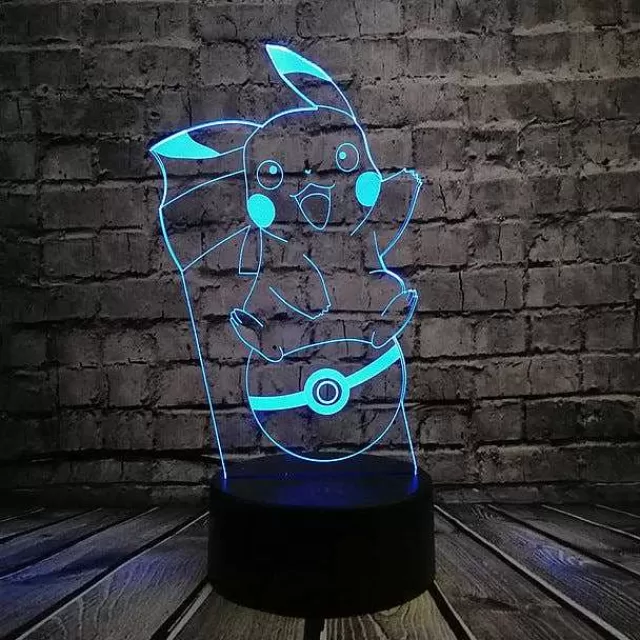 Sonstiges Merchandise-Pkm.store Pokemon Go 3D Led Lampe Mit Farbwechsel (Nachtlicht, Tischlampe)