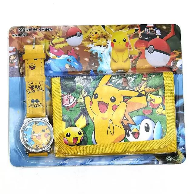 Uhren Und Wecker-Pkm.store Pokemon Kinder Armbanduhr Mit Kinder Portmonee Set