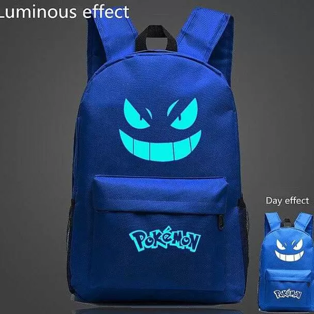 Rucksäcke & Taschen-Pkm.store Pokemon Luminous Rucksack - Leuchtet Im Dunkeln Schwarz | Grun | Hellblau | Blau