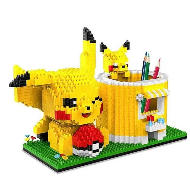 Pokemon Bausteine-Pkm.store Pokemon Pikachu Baustein Set Als Stiftehalter