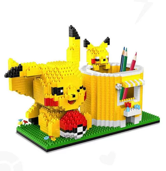 Pokemon Bausteine-Pkm.store Pokemon Pikachu Baustein Set Als Stiftehalter