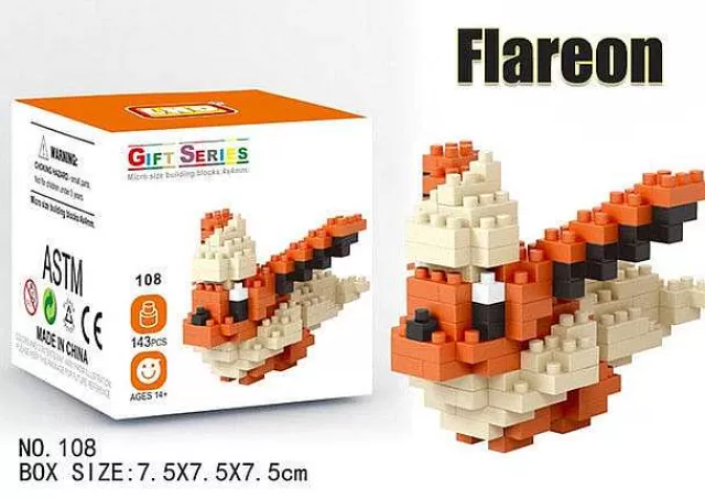 Pokemon Bausteine-Pkm.store Pokemon Pikachu, Charizard Etc. Baustein Set (32 Motive Zur Auswahl)