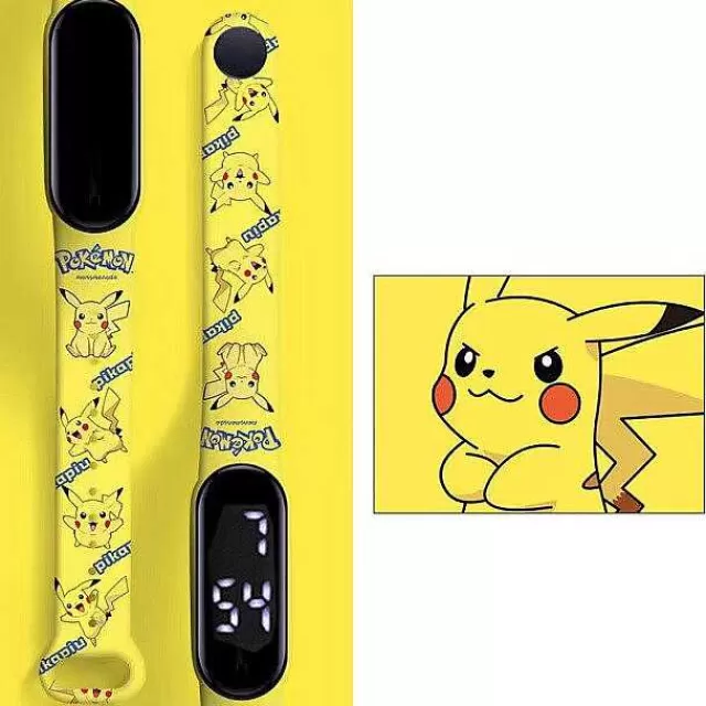 Sonstiges Merchandise-Pkm.store Pokemon Pikachu Elektronische Armbanduhr Mit Digital Anzeige