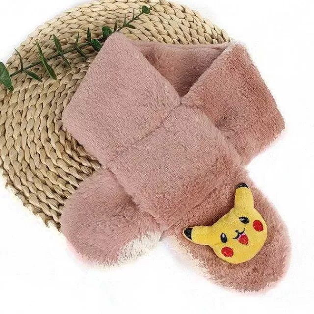 Herbst & Winter-Pkm.store Pokemon Pikachu Flauschiger Winterschal Fur Kinder