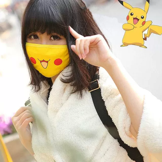 Sommer-Pkm.store Pokemon Pikachu Gesichtsmaske / Cosplay Baumwolle